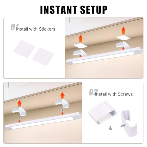 3 Pack Plug in Under Cabinet Lighting for Kitchen - size: 3 Pack