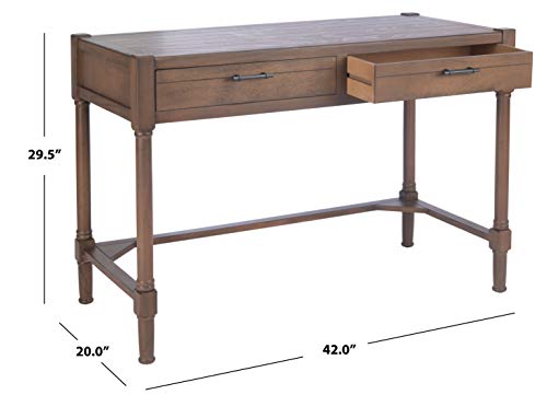 Safavieh Home Collection Filbert Brown 2-Drawer Writing Desk DSK5701C - color: Brown
