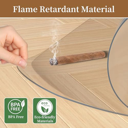 53" X 45" Office Chair Mat for Hardwood Floor, PVC Clear Desk Chair Mat for Hard Floors - Can't be Used on Carpet - size: 45" x 53" for Hard Floor