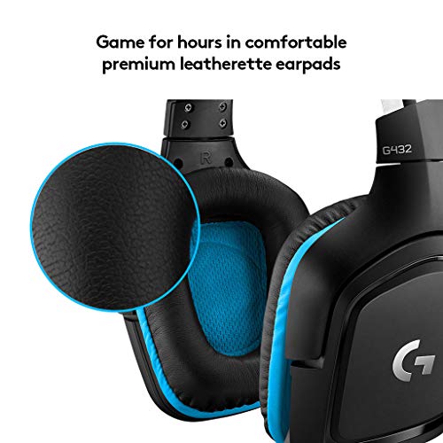 Logitech G432 Wired Gaming Headset - Black | DTS Headphone:X 2.0, 50 mm audio drivers, USB and 3.5 mm jack, Flip-to-Mute mic, PC compatible