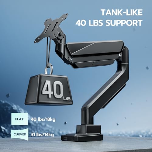 Heavy Duty Single Monitor Mount for 13"-49" Curved Screens, Black - color: Black, style: without USB