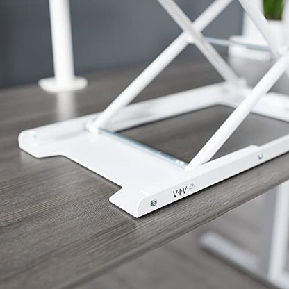 VIVO White 27 in Single Top Keyboard and Mouse Riser, DESK-V000PW - color: White