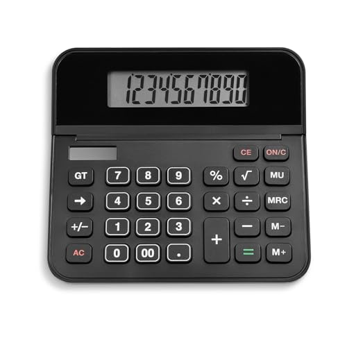 Staples 10-Digit Desktop Calculator, Solar/Battery, Large LCD Display, Basic Financial Functions, Compact Office Desk Calculator - style: 1 Pack