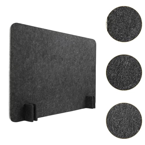 Desk Privacy Panel Desk Divider Privacy Panel Reducing Noise Acoustic Desk Divider Desktop Partition Absorption Performance Easy to, Black and Grey, 40cmx50cm
