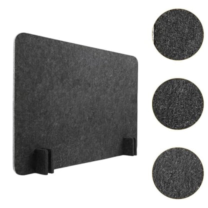 Desk Privacy Panel Desk Divider Privacy Panel Reducing Noise Acoustic Desk Divider Desktop Partition Absorption Performance Easy to, Black and Grey, 40cmx50cm