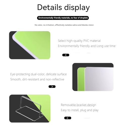 4 Pcs-Freestanding Desk Divider Privacy Screen - Easy Setup No Tools, Modular Office Partition for Workspace Organization, Easy Clean Surface for Home/Office/Classroom(Green-A,15.76x19.7in) - color: Green-a, size: 15.76x19.7in