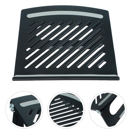 ULTECHNOVO Adjustable Multi-Angle Ventilated Laptop Riser Stand Foldable Desktop Holder for Overheating Prevention and Ergonomic Laptop Elevation, Black