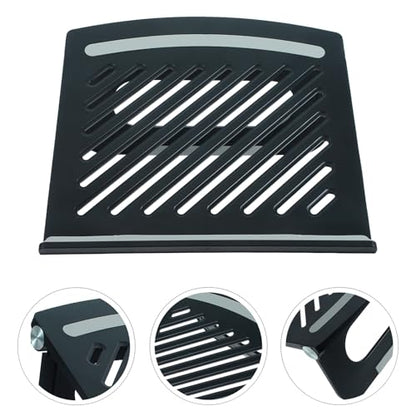 ULTECHNOVO Adjustable Multi-Angle Ventilated Laptop Riser Stand Foldable Desktop Holder for Overheating Prevention and Ergonomic Laptop Elevation, Black