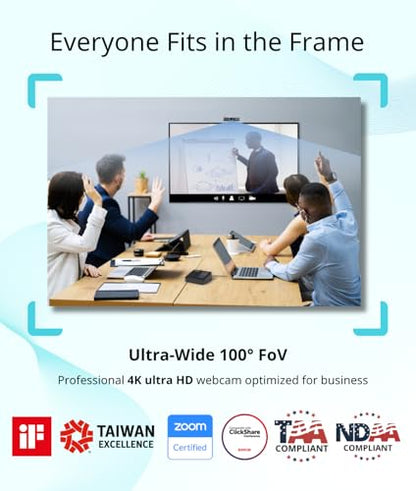 AVerMedia PW515 4K Ultra HD Business Webcam with Microphone for PC/Desktop/Laptop/Mac, with AI Auto Framing for Streaming, Meeting, Video Calls, Sony Sensor, Works with Teams, Zoom, Google Meet, OBS - style: PW515 - 4K30 autofocus