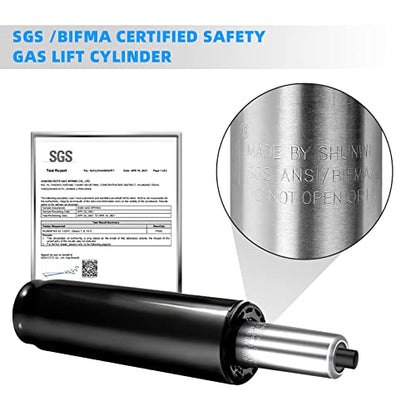 Omyoffice Adjustable Gas Lift Cylinder for Office Chairs, Black, 1000LBS Capacity | Heavy-Duty 1000 lbs, Hydraulic Pneumatic Gas Lift, Universal Fit Most Executive Gaming Desk Chairs - color: Black