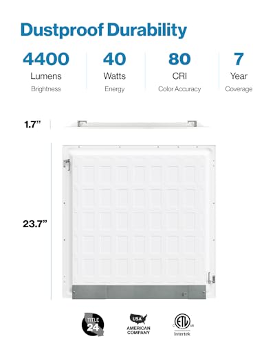 Sunco 12 Pack 2x2 LED Flat Panel Light, 40W, 3CCT, 4400LM, Dimmable - size: 2x2
