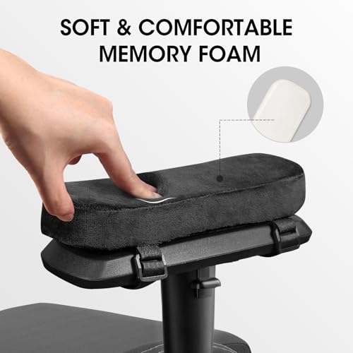 ZNCMRR 2 Pack Office Chair Armrest Pads Covers with Memory Foam(Black) - color: Black