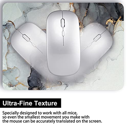 Audimi Small Mouse Pad 6 x 8 Inch, Mini Mouse Pad Thick for Laptop Wireless Mouse Home Office Travel, Portable & Washable (Grey Marble) - color: Grey Marble