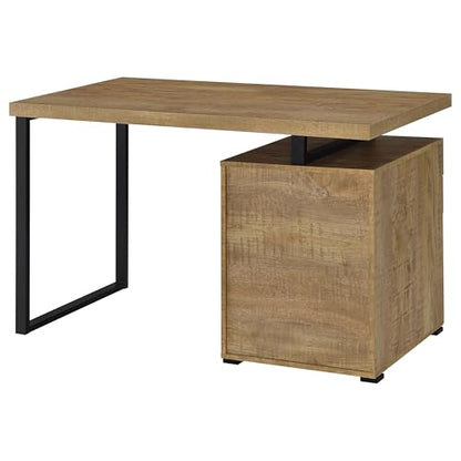Coaster Brennan 47-Inch Rectangular 3-Drawer Desk with Storage Mango 800787 - color: Mango/Black
