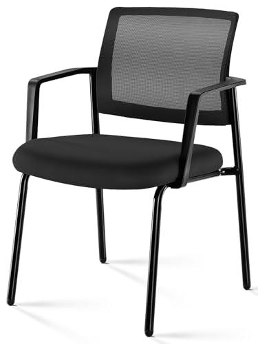 Sweetcrispy Waiting Room Chairs 1 Pack, Mesh Office Guest Chairs - color: Black, size: 1 Pack