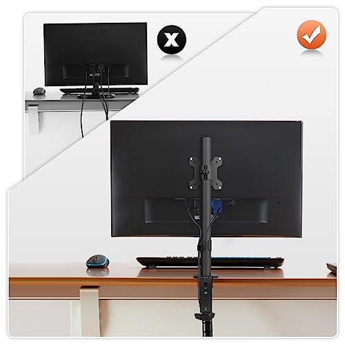 PHOLITEN Monitor Mount for 13-32" Screens, Up to 20lbs | Adjustable Single Desk Stand, Tilt Swivel Rotation, VESA 75x75/100x100mm - size: 15.75in, style: 1 monitor