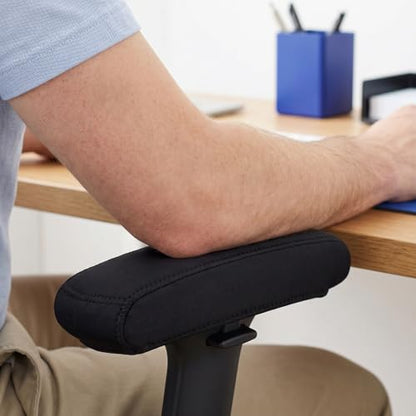 KALLORY Chair Armrest Cover Office Chair Arm Rest Pad Neoprene Arm Covers for Desk Pressure Relief Cushion for Home and Office Size S 2 Pack