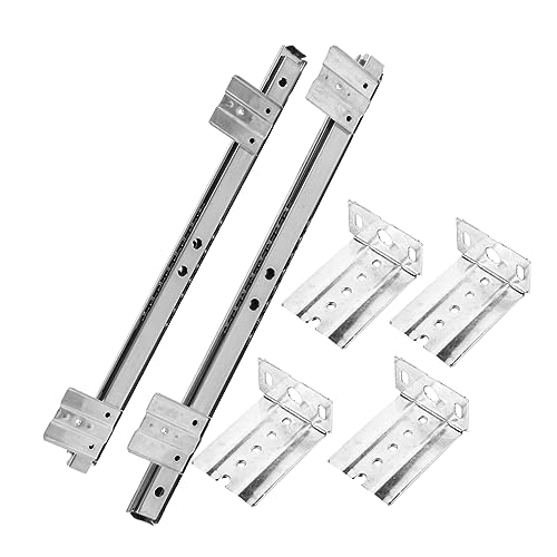 Outanaya 13.77 Inch Bearing Keyboard Slide Rails Soft-Close Under Desk Drawer Slides for Custom Keyboard Tray Mount with Ball Bearing Design