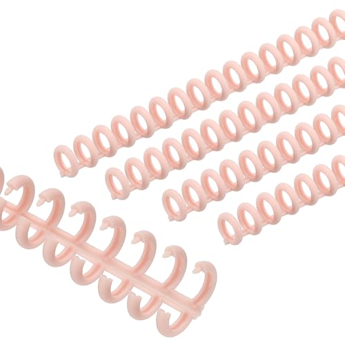 PATIKIL 8.5mm(0.3") Spiral Binder Ring,20 Pcs 30 Rings 25 Sheet Capacity Comb Binding Spines for Binding Paper Sheets Notebook Calendar Picture Album, Light Pink - color: Light Pink