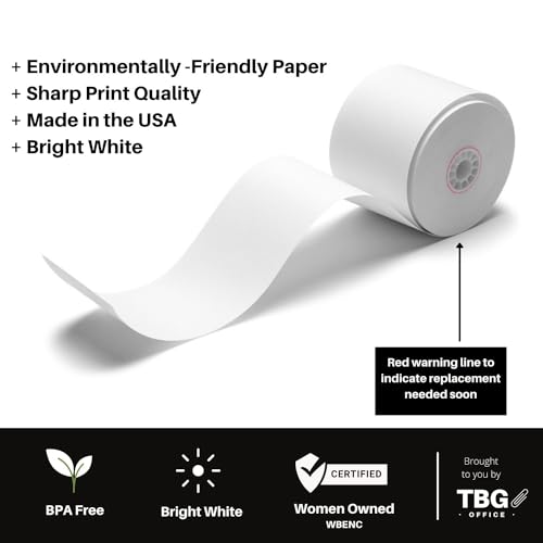 3 1/8” x 230' Thermal Paper Rolls - BPA FREE – MADE IN USA - Receipt paper rolls – Point of Sale Cash Register - Thermal printer paper - Credit Card Paper - for POS systems (1 Case - 30 Rolls)