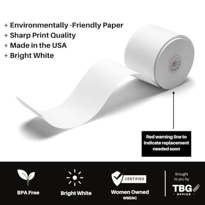 3 1/8” x 230' Thermal Paper Rolls - BPA FREE – MADE IN USA - Receipt paper rolls – Point of Sale Cash Register - Thermal printer paper - Credit Card Paper - for POS systems (1 Case - 30 Rolls)