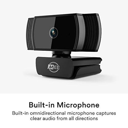 MEE Audio C6A 1080p HD Webcam with Microphone, Autofocus, Low Light Correction, 360° Rotation; USB Streaming Web Camera for Video Calling via Zoom/Hangouts/Skype on Computer PC Mac Laptop Desktop - style: 1080p