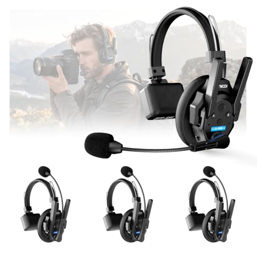 SYNCO XTALK XPRO4 Wireless Intercom Headset System MasterFree for Team Work - color: 4-set, size: Xtalk Xpro