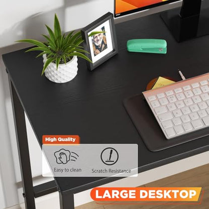 L Shaped Computer Desk, 39 Inch Corner Desk with Reversible Storage Shelves, Home Office Desk with Metal Frame, Modern Simple Style for Home Office, Living Room, Bedroom, Black - size: 39 inch