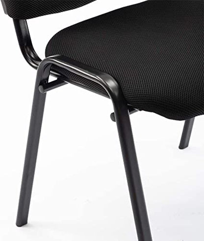 ROCITY Waiting Room Chairs Set of 10 Stackable Conference Room Chairs Mesh Office Reception Chair for Guest School Breakroom Banquet Church Lobby (Mesh-Cushion,Black,10PCS - size: 10PCS