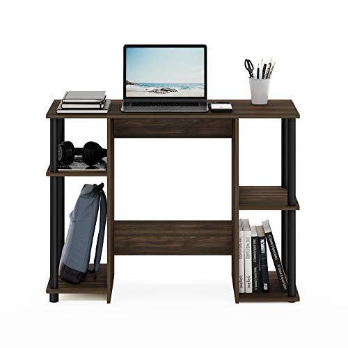 Furinno Jaya Computer Study Desk, Columbia Walnut/Black - color: Columbia Walnut/Black