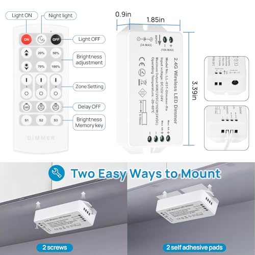 Under Cabinet Lighting Kit Plug in 21W 4000K Dimmable with Remote | Super Bright. 1 Remote Controls Multiple Light Kits Synchronously. For Kitchen Cabinet, Over Counter, Shelf. Cool White 4000K - color: Cool White 4000K