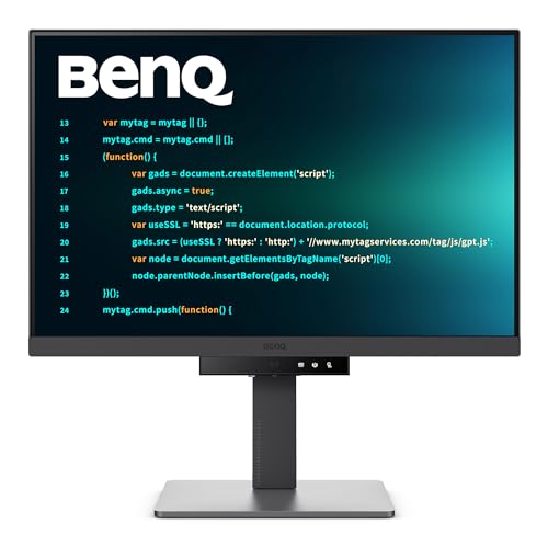 BenQ RD240Q 24.1” WQXGA Programming Monitor, 90W USB Type-C, Advanced Coding Modes, Coding HotKey, Ergonomic Design, 16:10 Special Ratio, Circadian Mode, Eye-Care Technology, Eco-Friendly Design | USB-C 90W PD, Advanced Coding Modes, Coding HotKey, Ergono