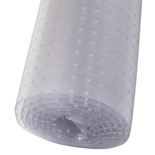 RESILIA Industrial Deep Pile Carpet Runner - Crosshatch Pattern Non Slip Carpet & Rug Protector Mat, Waterproof Clear Plastic Vinyl Floor Covering, 24 Inches Wide x 25 Feet Long, Made in The USA - size: 2' x 25' (Runner)