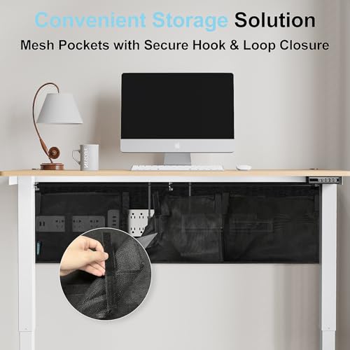No Drill Under Desk Cable Management Privacy Panel,47.2" Felt Modesty Panel