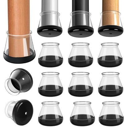 GICUNK 28 Pcs Chair Leg Floor Protectors for Carpet Round Clear - size: Round L