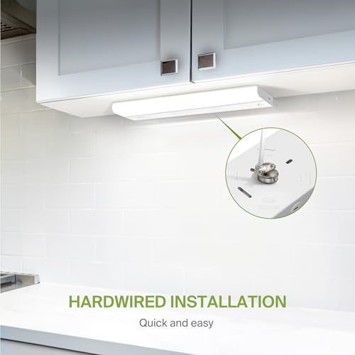 ASD LED Under Cabinet Lighting Hardwired, 24 Inch 12W 2700K-5000K Selectable, 1051LM, CRI90+, Direct Wire Linkable Under Counter Lights for Kitchen, Dimmable Under Cabinet Lights, White, UL Certified - color: 24 Inch, size: 1 Pack