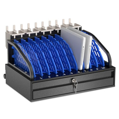 POCHAR 10-Device Open Charging Station for Chromebooks, iPads & Tablets - size: 10 Tablet/Chromebook