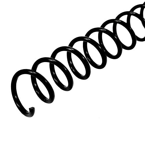 Rayson 14.3mm Plastic Spiral Coil Binding 3:1 Pitch, 9/16inch, 115 Sheets Capacity Black Coil Binding Spines - Versatile for Office and Educational Tasks, Pack of 100 - size: 9/16" (115 Sheets Capacity)
