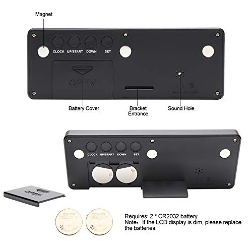 A AIMILAR 999 Days Countdown Timer Digital Clock Retirement Vacation Event Day Counter with Count Up Function - color: Black-big