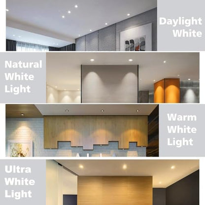 2 Inch LED Downlight, Recessed Lighting Dimmable Ceiling Light, 3W, 3000K Warm White, CRI80 with LED Driver(35W Halogen Equivalent), 12 Pack - color: Warm White, size: White/12 Pack