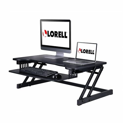 Lorell Adjustable Desk/Monitor Riser, Black - color: White