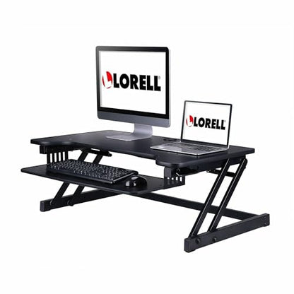 Lorell Adjustable Desk/Monitor Riser, Black - color: White
