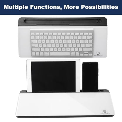 TSJ OFFICE Desktop Whiteboard Dry-Erase-Board - Computer Keyboard Stand White Board Surface Pad with Drawer, Desk Organizers with Accessories for Office, Home, School Supplies - Black - color: Black