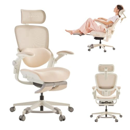 MUSSO E80 Muse Petite Ergonomic Office Chair for Women & Small Frames Beige - color: Beige