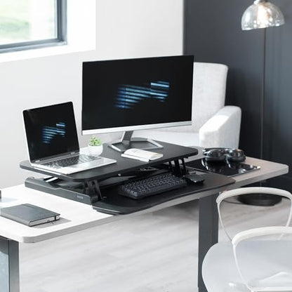 VIVO Black 28 in Standing Desk Converter, DESK-V028KB - color: Black, size: 28"