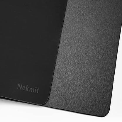 Nekmit Leather Desk Blotter Pad 24 x 14 Inches, Flat, Non-Slip, Waterproof, Black - color: Black, size: 14" x 24"