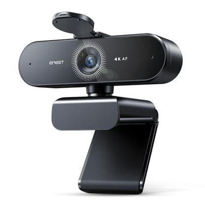 EMEET NOVA 4K Webcam for PC, Ultra 4K HD, PDAF Autofocus, Dual Omni Mics | 73° FOV, Auto Light Correction, USB-A, Privacy Cover, Ideal for High-End Business Meetings&Live Streaming - style: 4K PDAF Focus 2 Mics