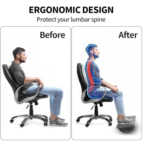 CasaZenith Foot Rest Under Desk at Work, Foot Stools for Under Office Desk - color: Gray