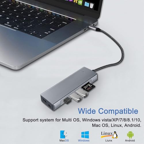 8-in-1 USB C Hub with M.2 NVMe SSD Enclosure, 4K HDMI, 100W PD, 10Gbps USB-C, USB3.1, SD/TF Card Reader for XPS, Dell, MacBook Pro, iPad Pro Upgraded - size: 8 in 1 Support SATA & NVMe