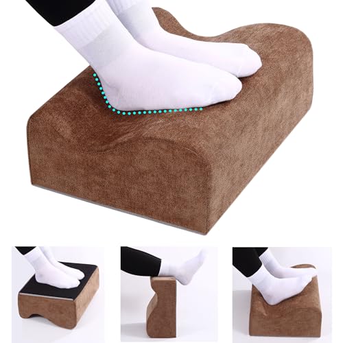 Work Foot Rest Under Desk,Comfort Foot Rest for Couch | Foot Rest For Under Desk at Work,At Soft Ergonomic Footrest,Support Foot Pillow,Heel Chair,Leg Elevation Pillow Brown - color: Brown
